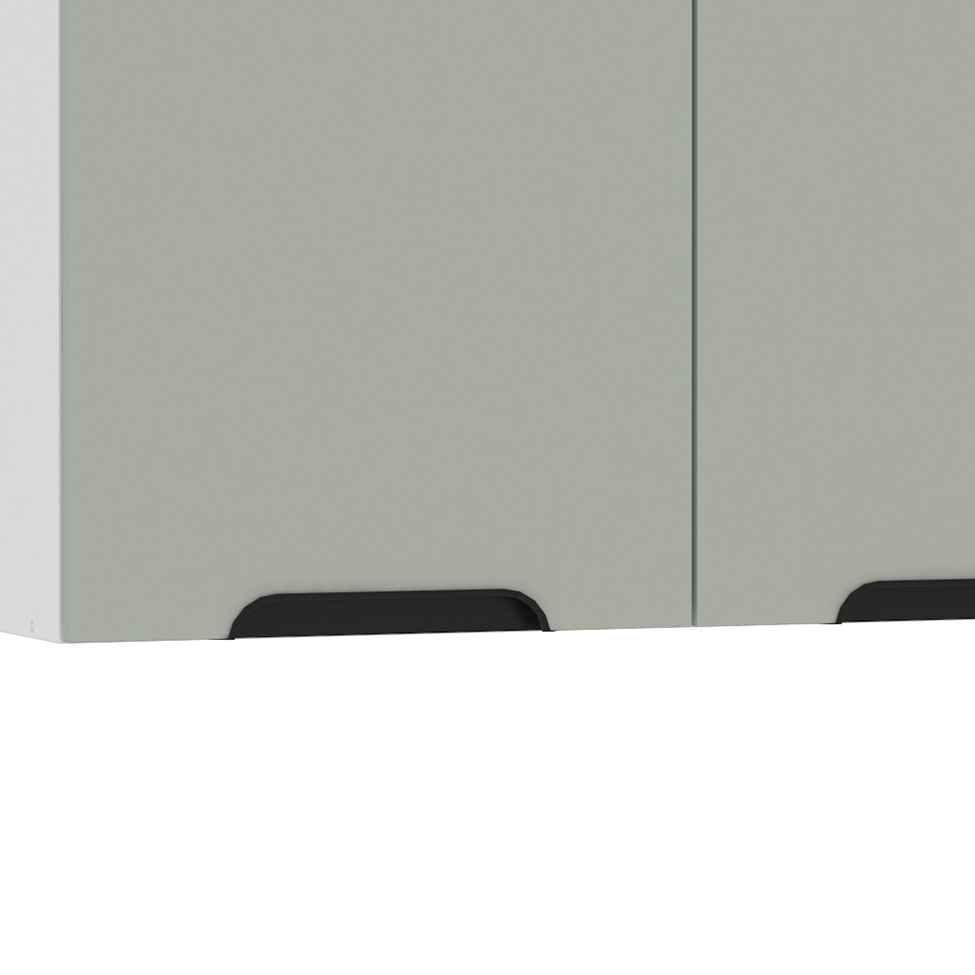 Armário Aéreo Meena 2 Portas Verde e Branco