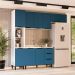 Armário Aéreo Meena 3 Portas Azul e Branco