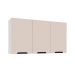 Armário Aéreo Meena 3 Portas Creme e Branco