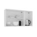 Armário Aéreo Meena 3 Portas Creme e Branco