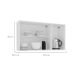 Armário Aéreo Meena 3 Portas Creme e Branco