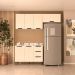 Armário Aéreo Meena 3 Portas Creme e Branco