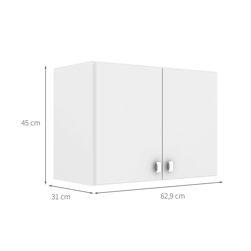 Armário Aéreo Multiuso Gean 2 PT Branco