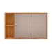 Armário Aéreo Plena 2 Portas Nude e Cinamomo 120 cm