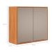 Armário Aéreo Plena 2 Portas Nude e Cinamomo 80 cm