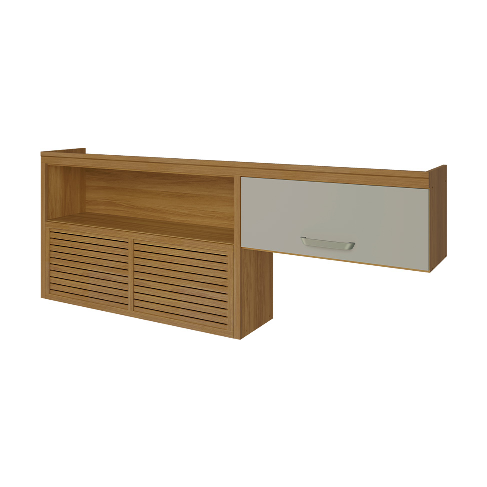 Armário Aéreo Princesa 2 Portas Freijó e Off White