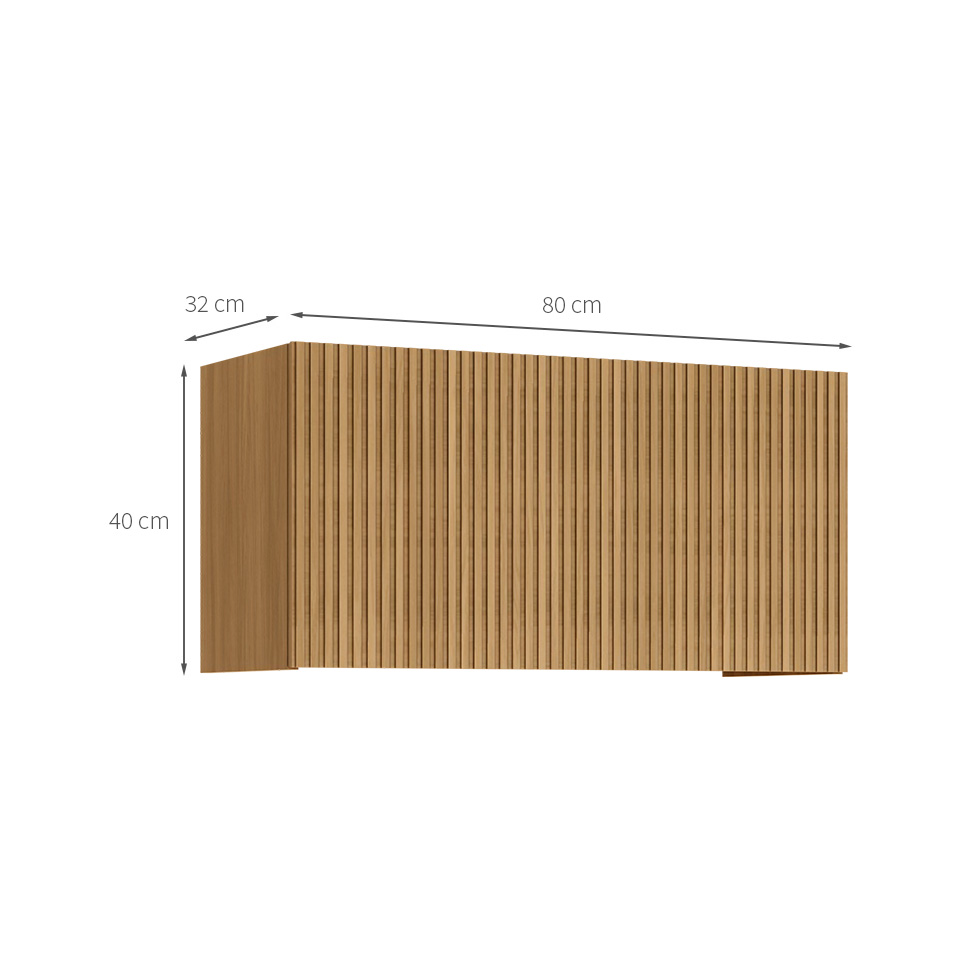 Armário Aéreo Rainha 1 Porta Nature 80 cm