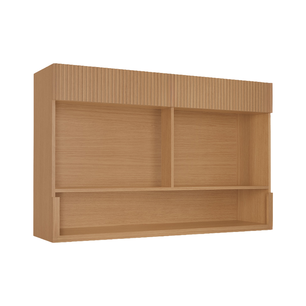 Armário Aéreo Realeza Premium 1 Porta Carvalho e Titânio