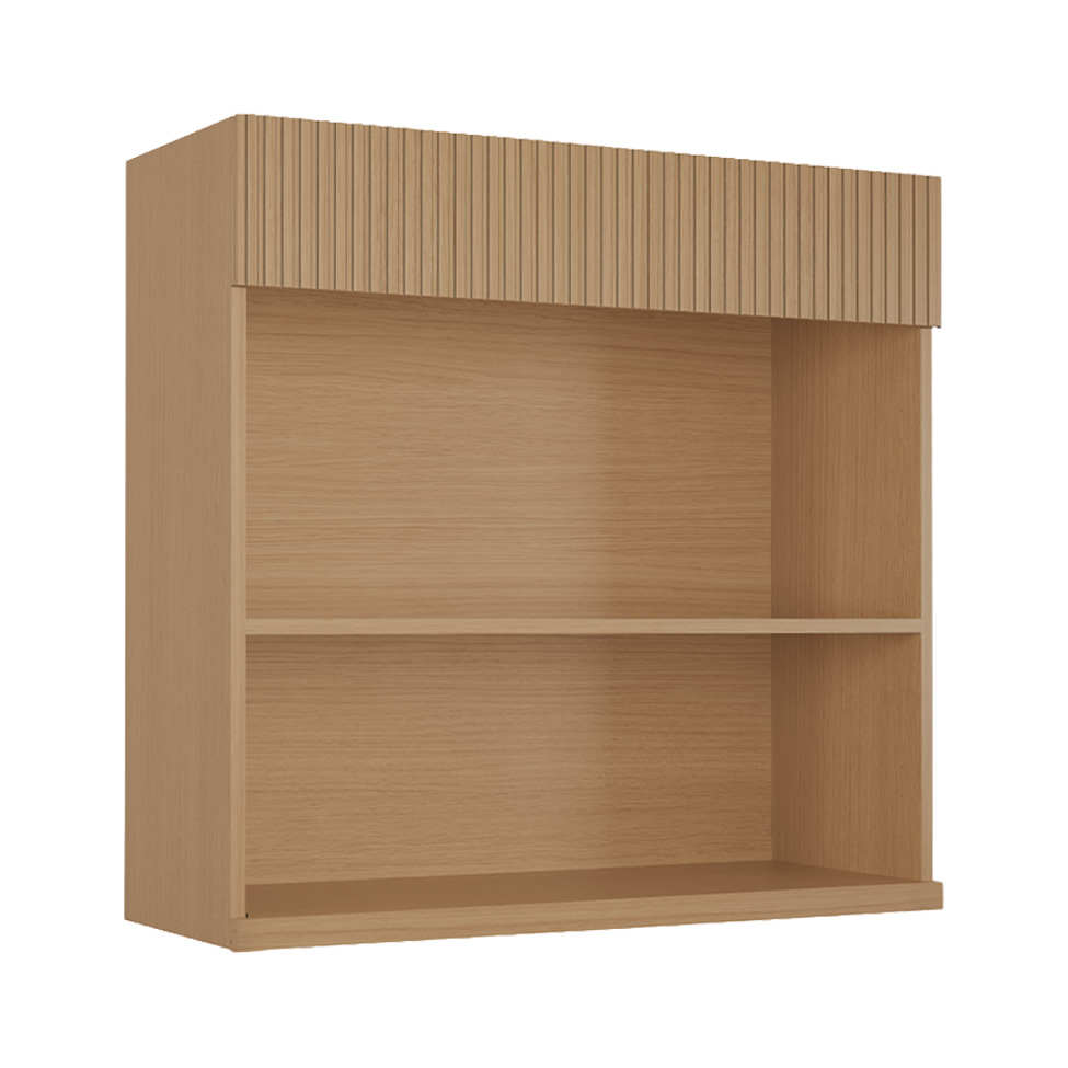 Armário Aéreo Realeza Premium 2 Portas Carvalho e Greige