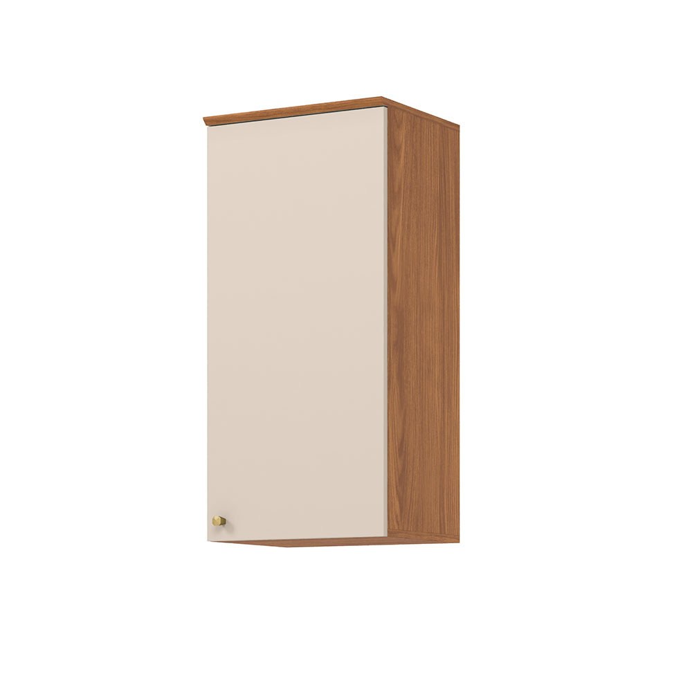 Armário Aéreo Requinte 1 Porta Nature e Areia 40 cm