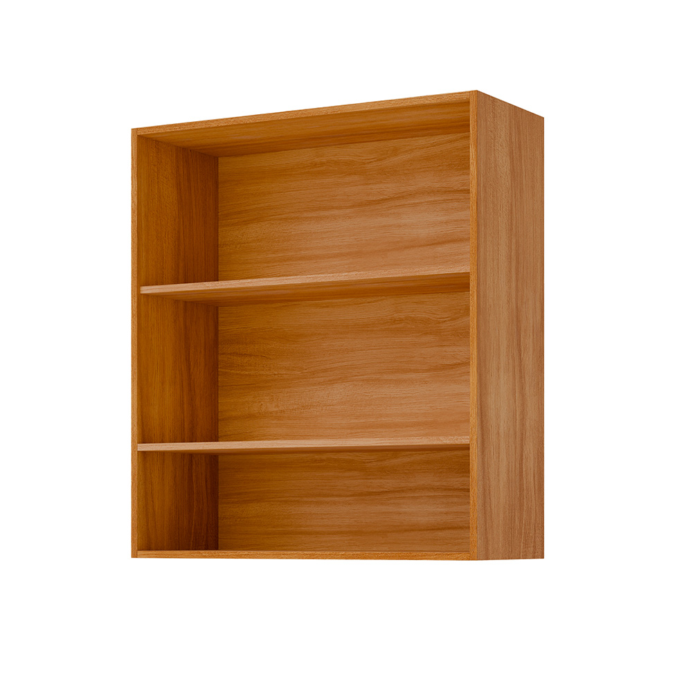 Armário Aéreo Ripado Domus 100% MDF 2 Portas Cinamomo 80 cm