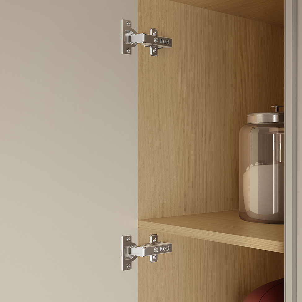 Armário Aéreo Simone Mendes 100% MDF 2 Portas Bege e Carvalho 120 cm