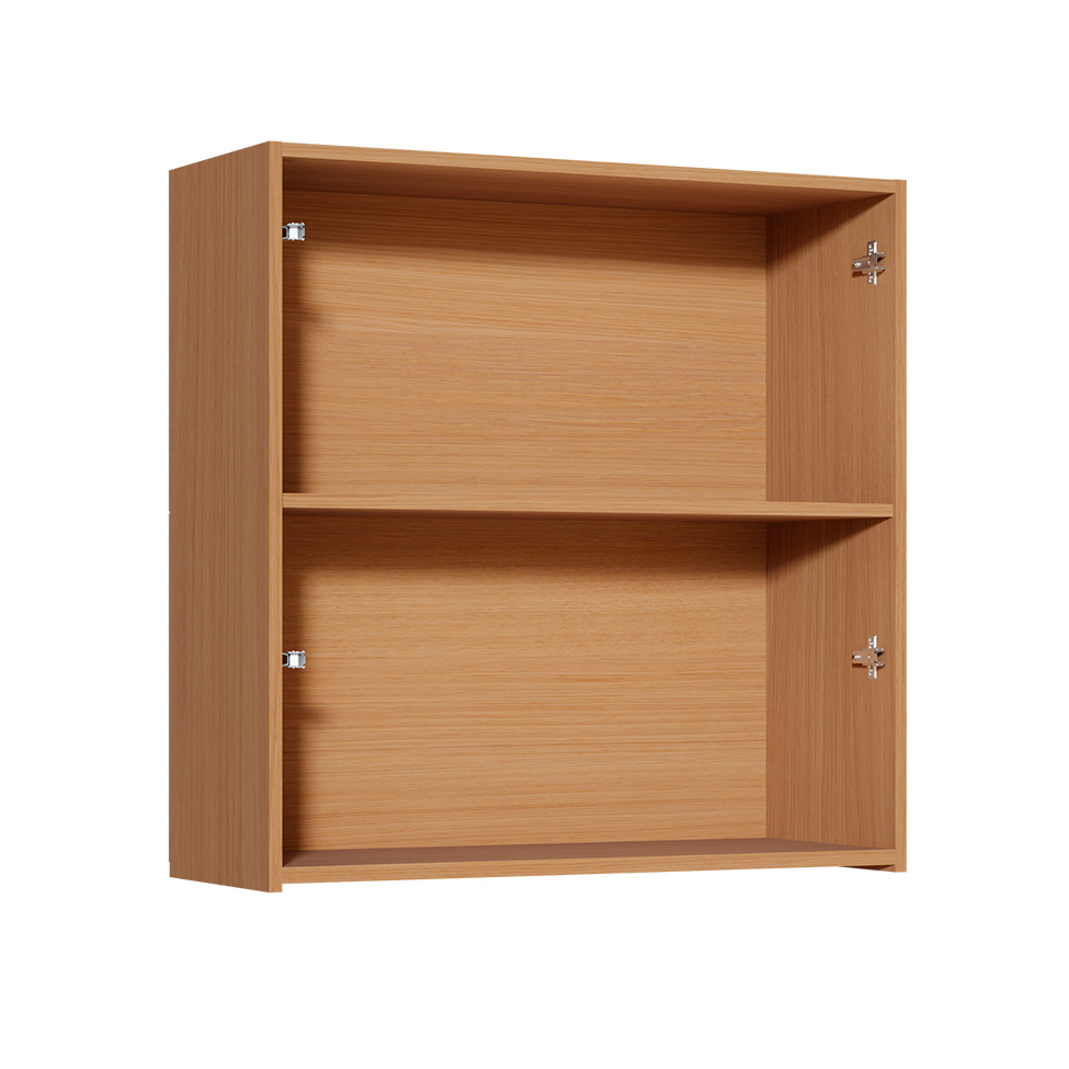 Armário Aéreo Simone Mendes 100% MDF 2 Portas Bege e Carvalho 80 cm