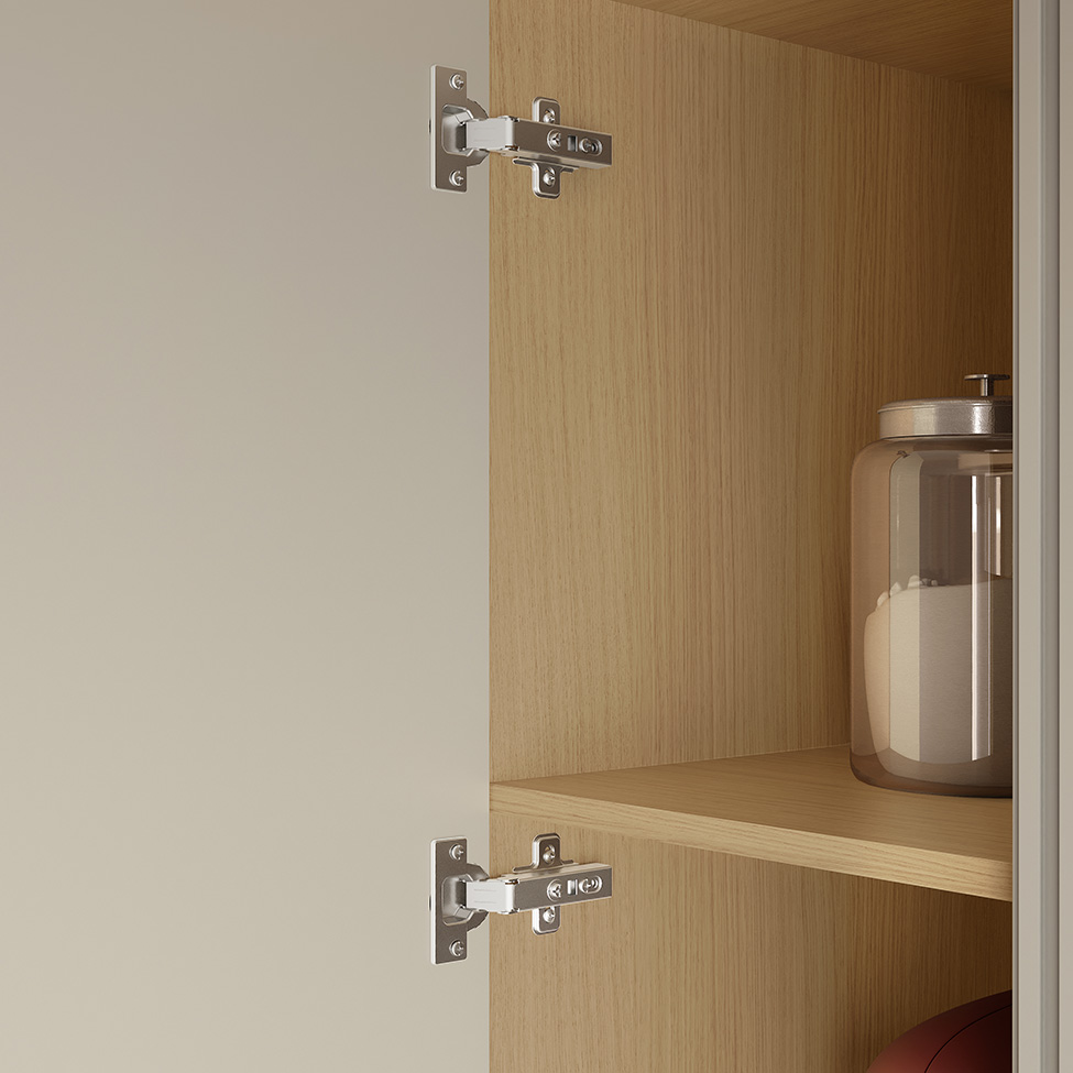 Armário Aéreo Simone Mendes 100% MDF 2 Portas Bege e Carvalho 80 cm