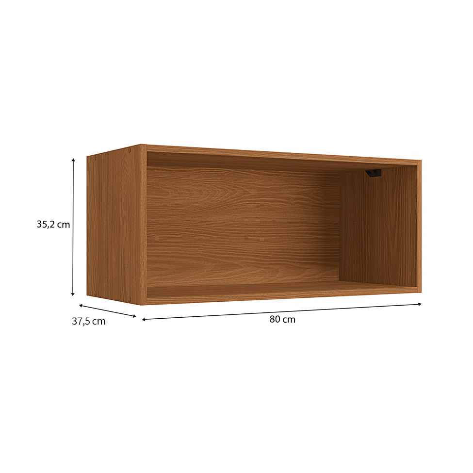 Armário Aéreo Valence 1 Porta Canela 80 cm