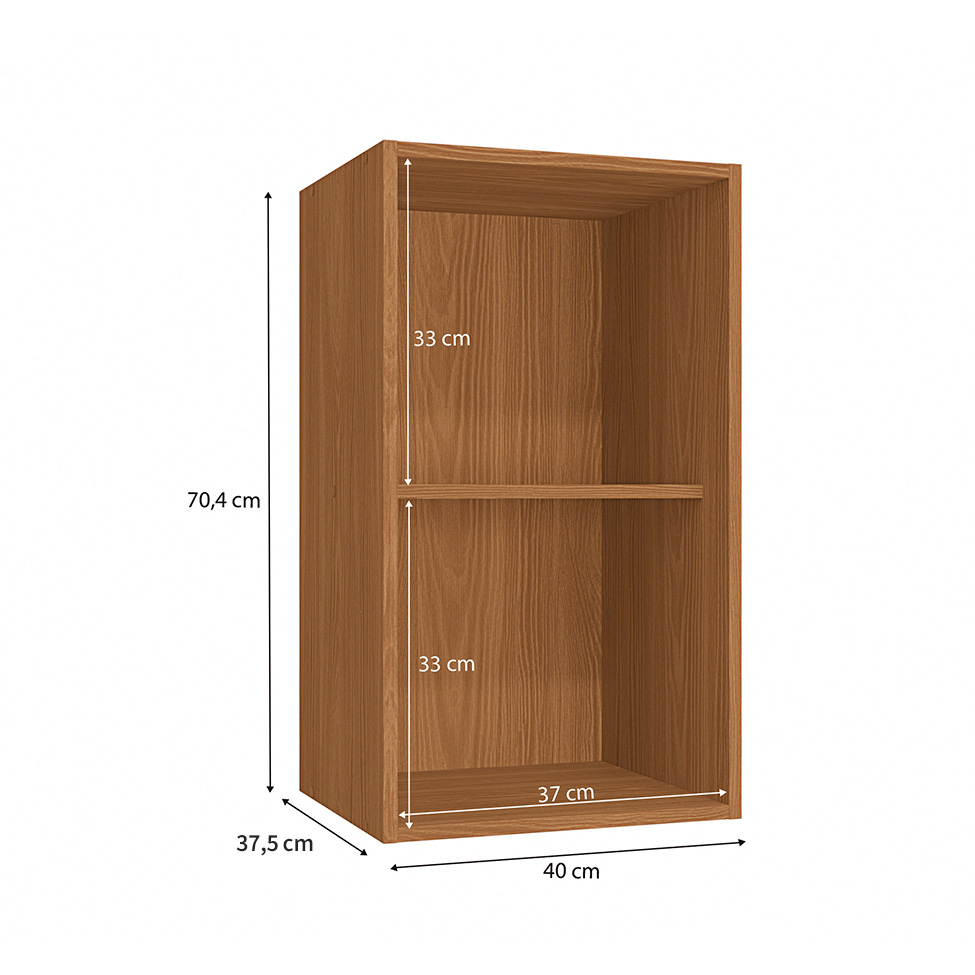 Armário Aéreo Valence 1 Porta Canela e Azul 40  cm