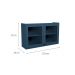 Armário Aéreo com Vidro Évora 2 Portas Azul Orion