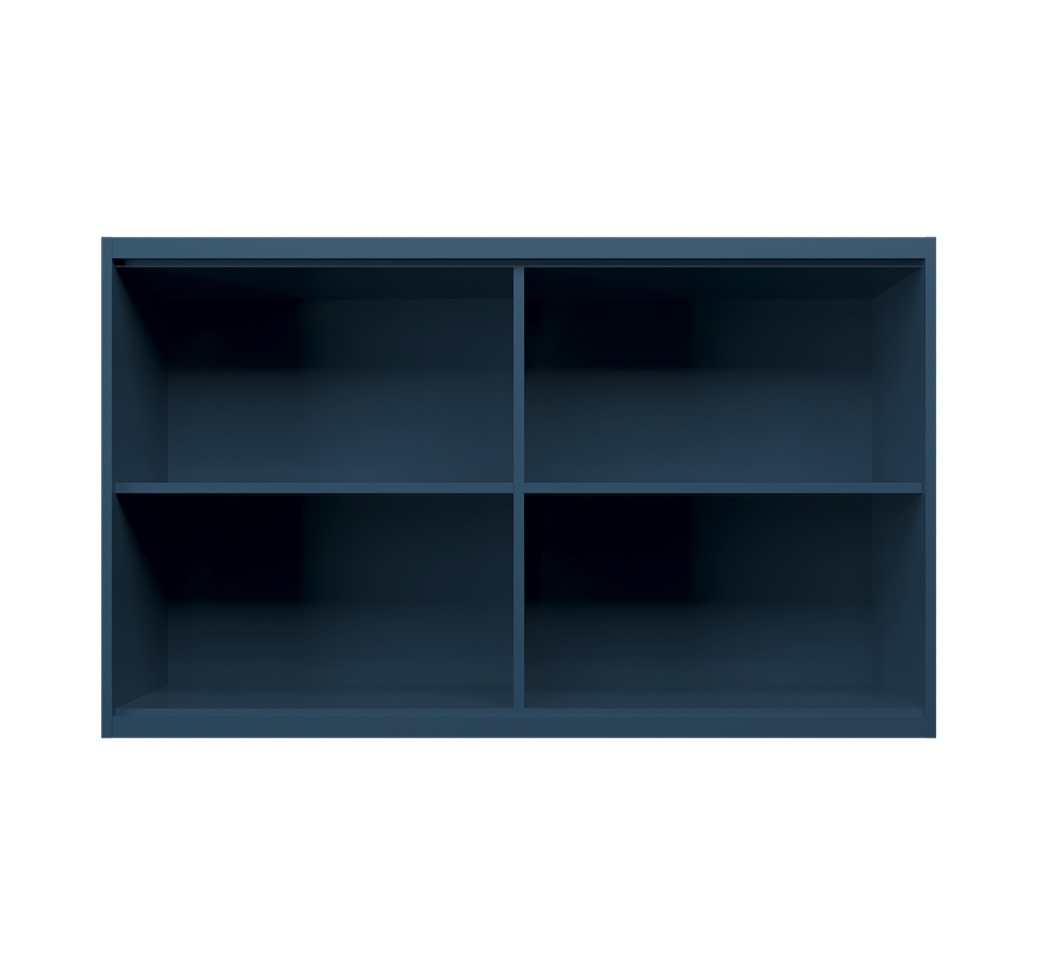 Armário Aéreo com Vidro Évora 2 Portas Azul Orion