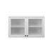 Armário Aéreo com Vidro Évora 2 Portas Branco Ártico