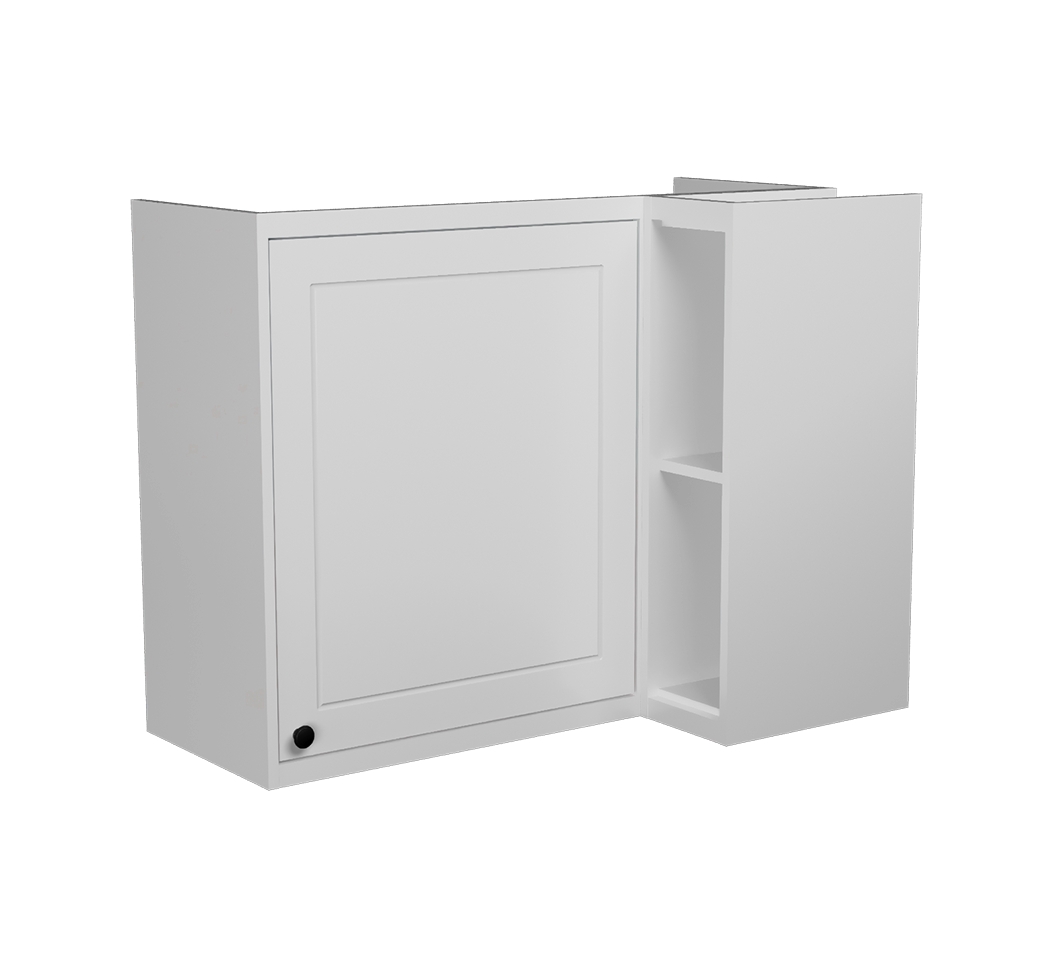 Armário Aéreo de Canto Évora 1 Porta Branco Ártico