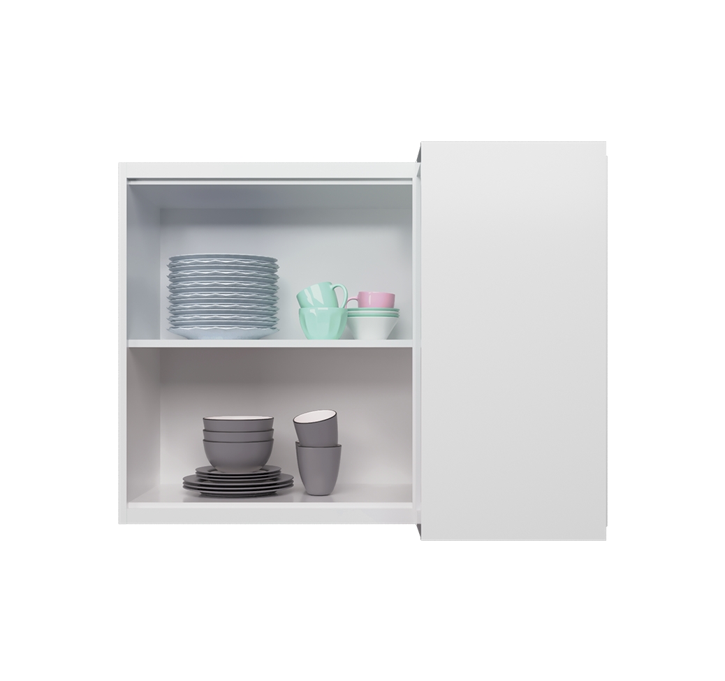 Armário Aéreo de Canto Évora 1 Porta Branco Ártico