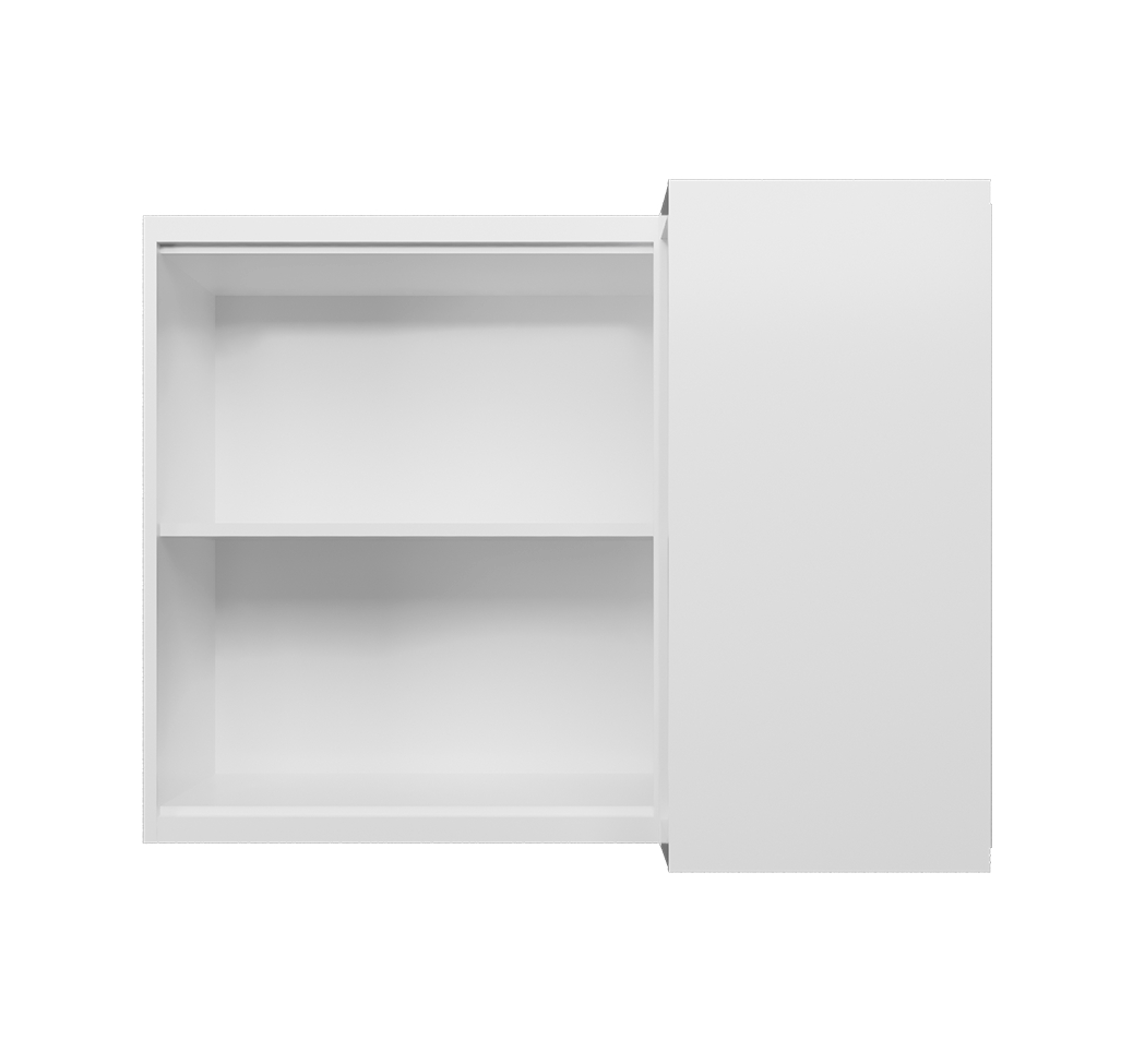 Armário Aéreo de Canto Évora 1 Porta Branco Ártico