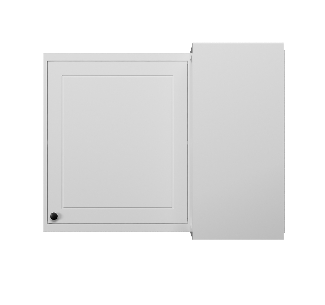 Armário Aéreo de Canto Évora 1 Porta Branco Ártico
