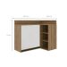 Armário Aéreo de Canto Confort 1 Porta Cinamomo e Off White