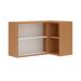 Armário Aéreo de Canto Essência 100% MDF 2 Portas Freijó e Off White