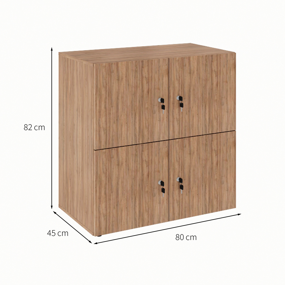 Armário Locker Duplo Module 4 PT Ameixa