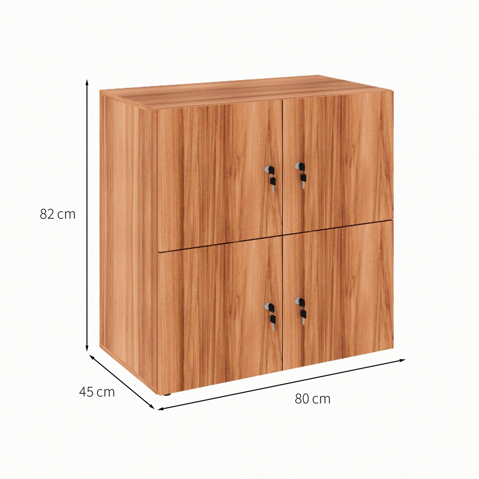 Armário Locker Duplo Module 4 PT Nogal Sevilha