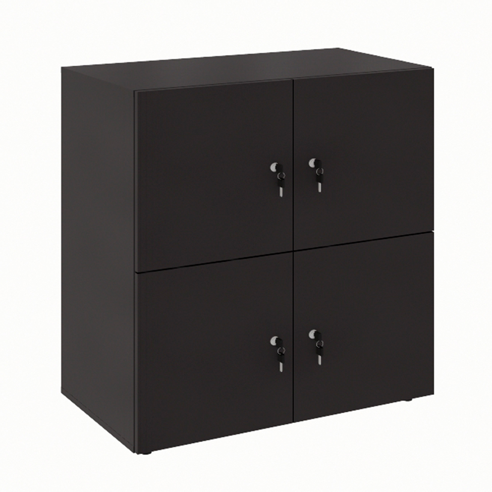 Armário Locker Duplo Module 4 PT Preto