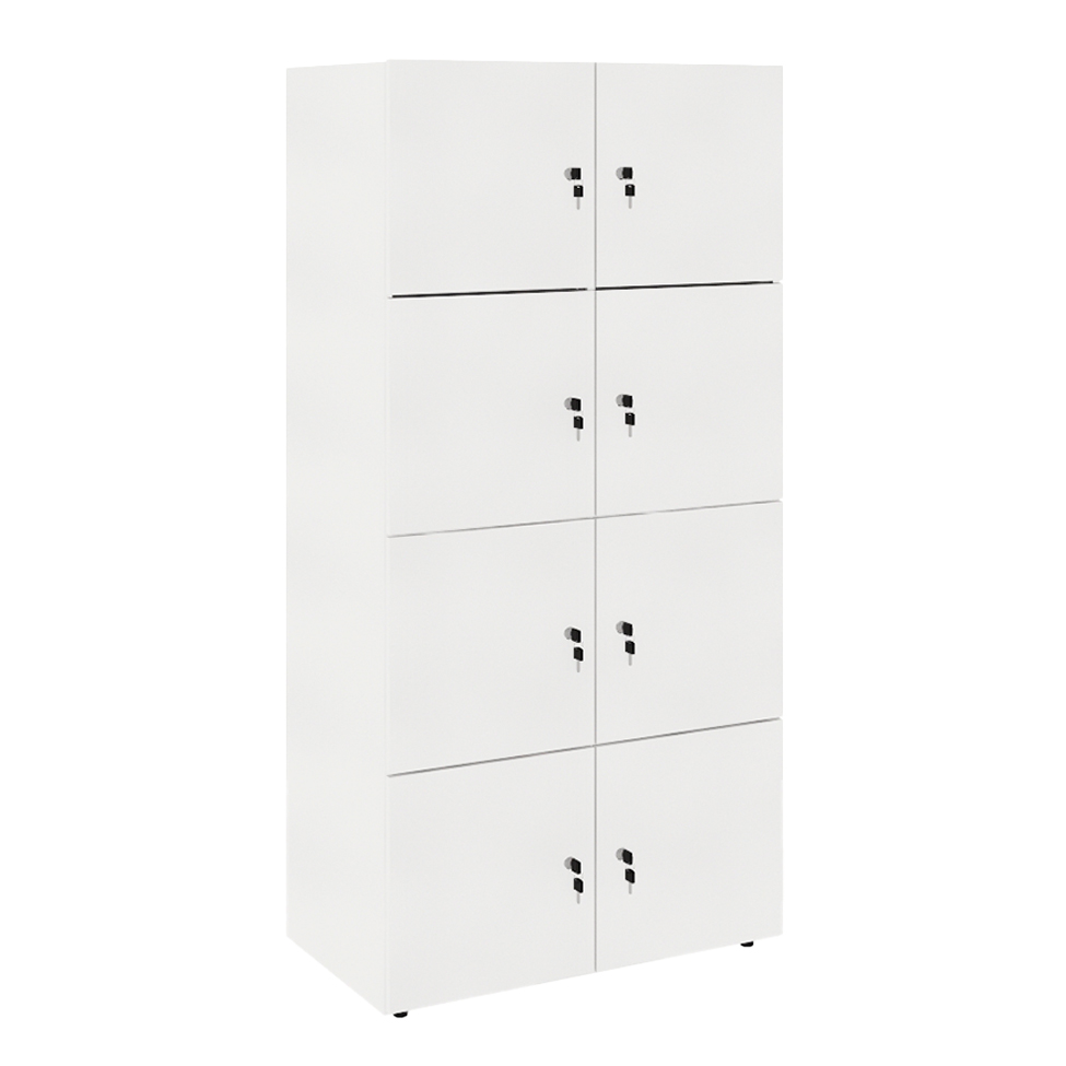Armário Locker Duplo Module 8 PT Branco