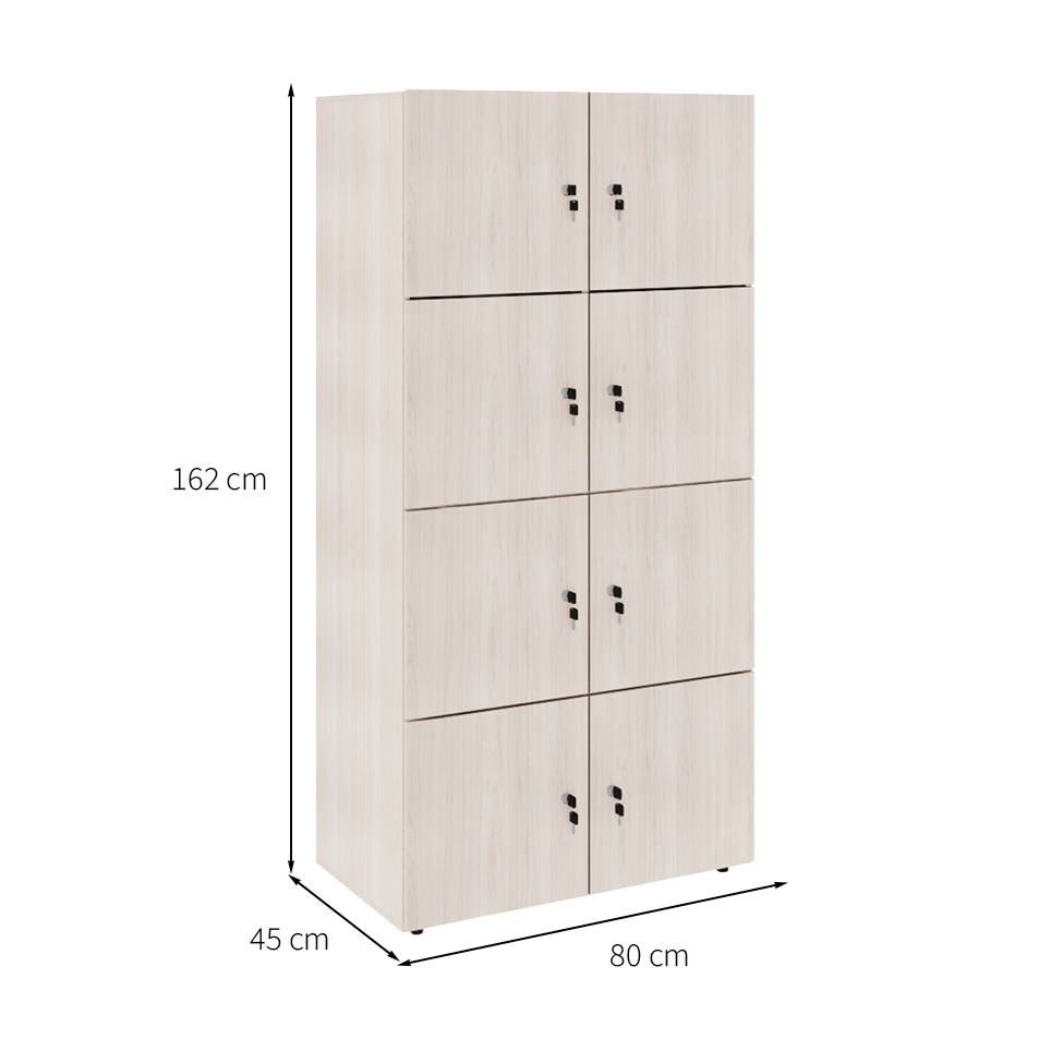 Armário Locker Duplo Module 8 PT Carvalho Berlin