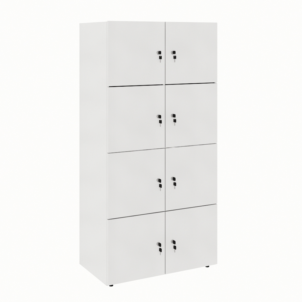Armário Locker Duplo Module 8 PT Cinza