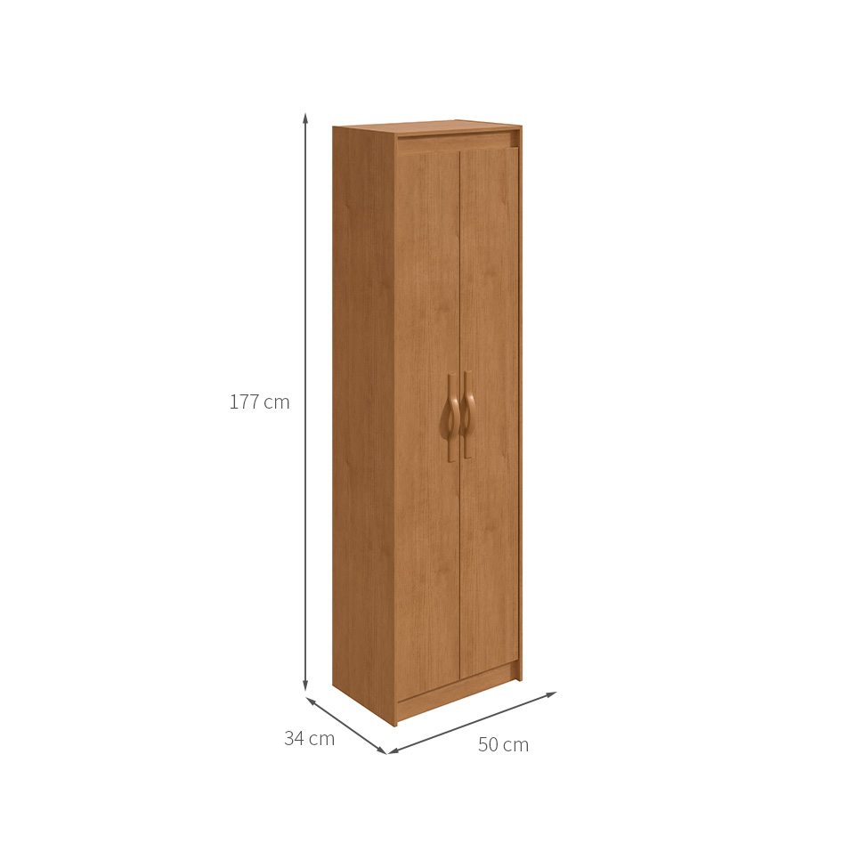 Armário Multiúso Bliss 2 Portas Amêndoa