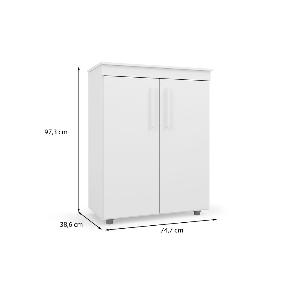 Armário Multiuso Advantage 2 PT Branco 97 cm