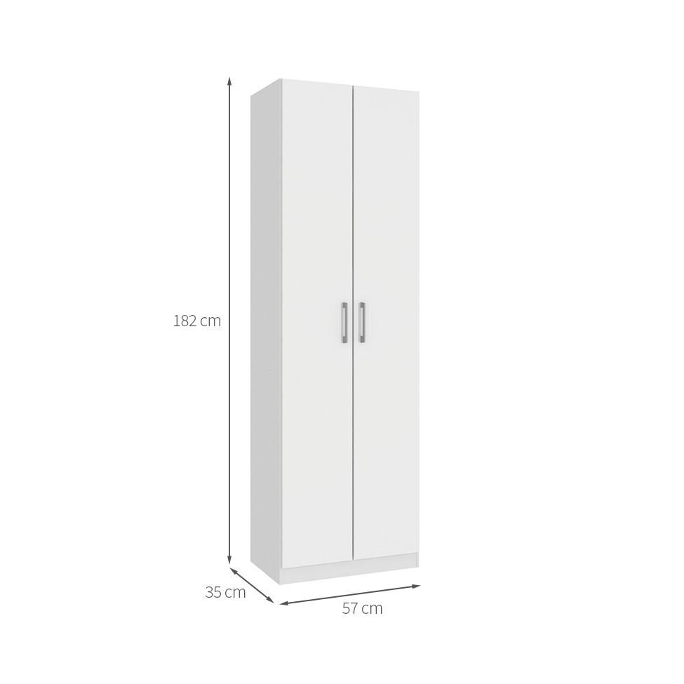 Armário Multiuso Cali 2 Portas Branco
