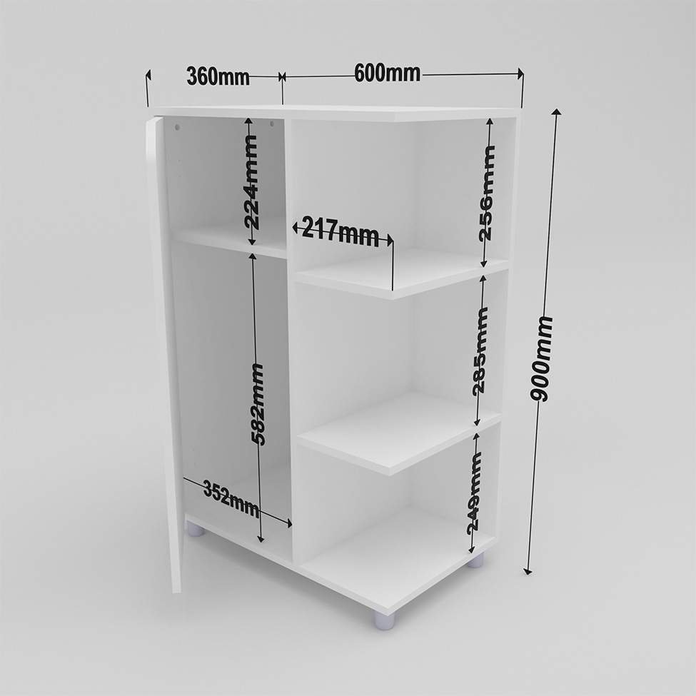 Armário Multiuso Diadema 1 PT Branco