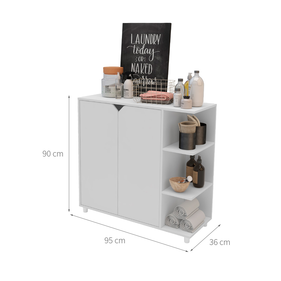 Armário Multiuso Diadema 2 PT Branco