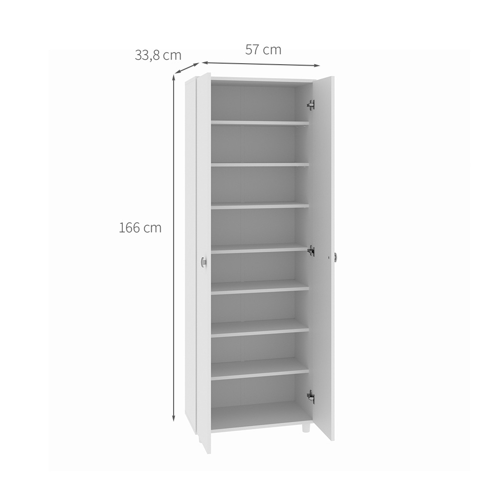 Armário Multiuso Renzo 2 PT Branco