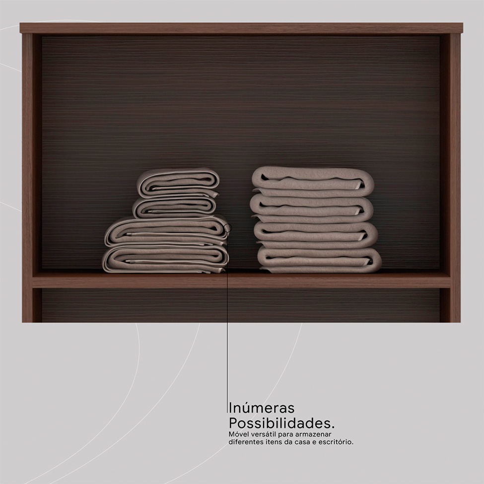 Armário Multiuso Viena 2 Portas Café