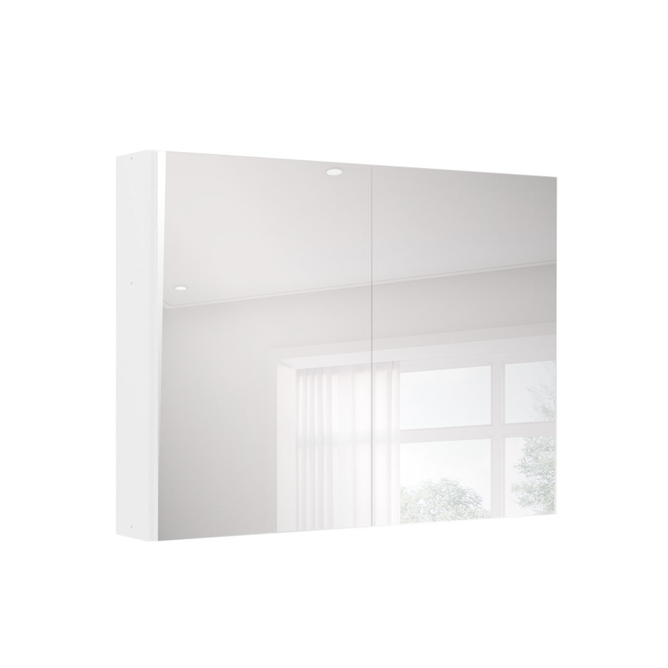 Armário de Banheiro com Espelho Aurora 2 Portas Branco