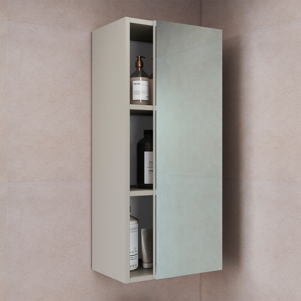 Armário de Banheiro com Espelho Grace 1 Porta Arenas