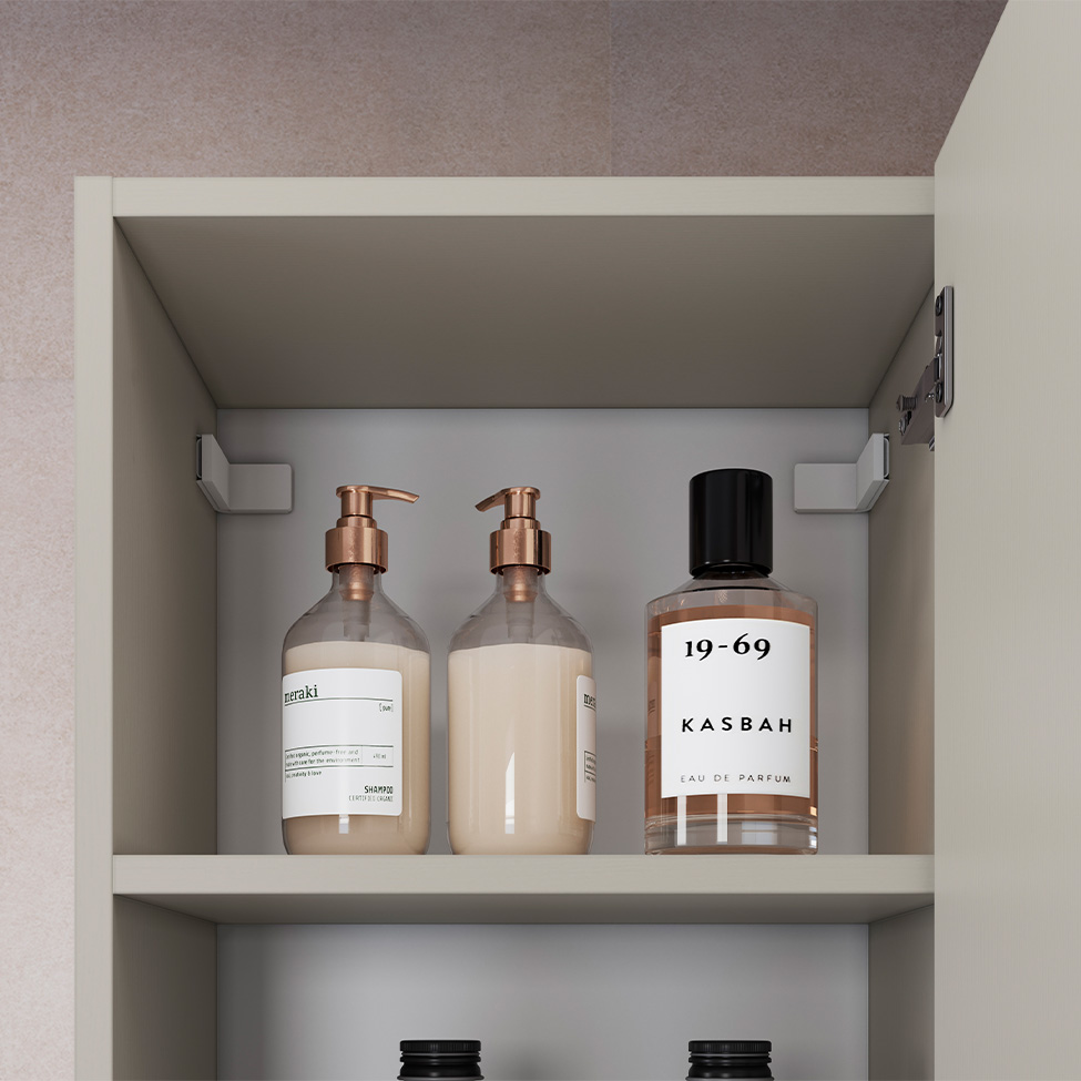 Armário de Banheiro com Espelho Grace 1 Porta Arenas