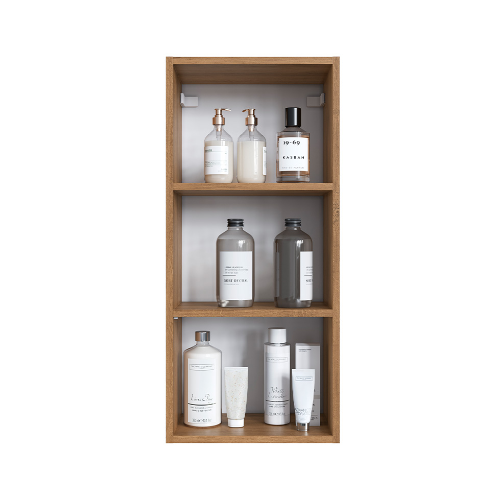 Armário de Banheiro com Espelho Grace 1 Porta Mel