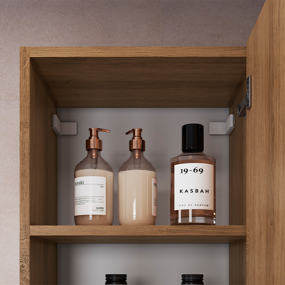 Armário de Banheiro com Espelho Grace 1 Porta Mel