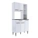 Armário de Cozinha Carol 5 Portas 1 Gaveta Branco