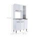 Armário de Cozinha Carol 5 Portas 1 Gaveta Branco