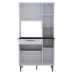 Armário de Cozinha Carol 5 Portas 1 Gaveta Branco